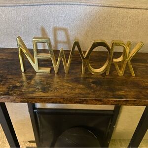 Gold New York Decorative Sign